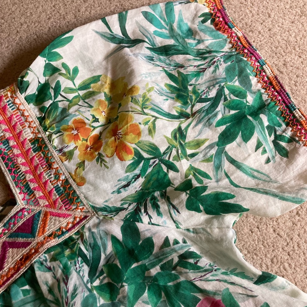 Johnny Was embroidered square neck peasant top boho NWT - Picture 3 of 14